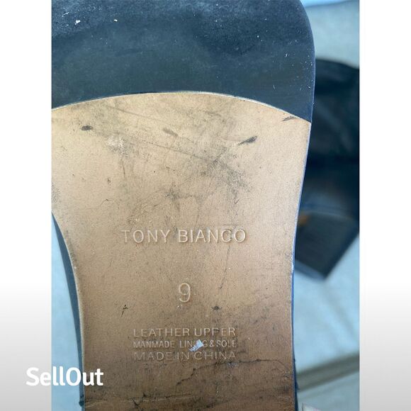 Tony Bianco Women's Black Leather Western Mid-Calf Boots Size 9 - Picture 8 of 8